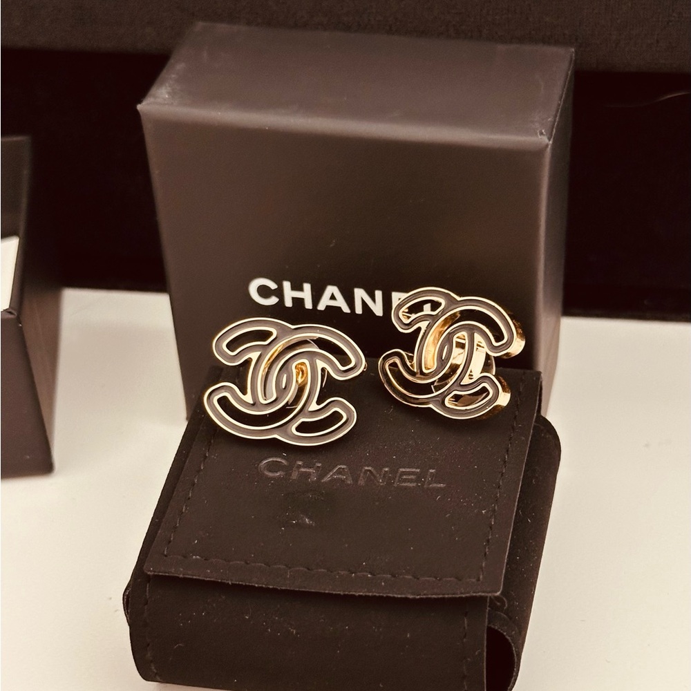Chanel cutout earrings